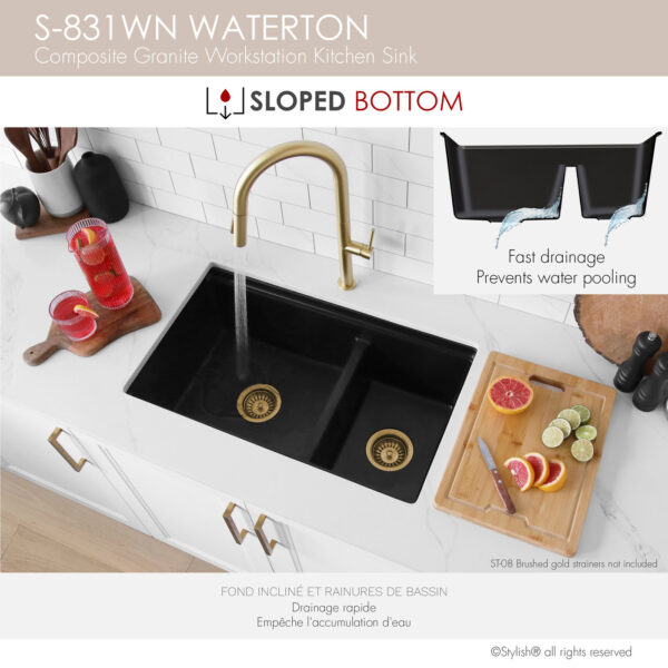 Stylish 30'' Waterton Kitchen Sink, product view 8