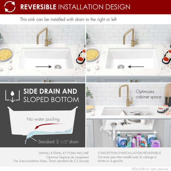 Stylish 32'' Canmore Kitchen Sink, product view 11