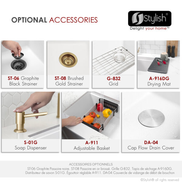 Stylish 32'' Canmore Kitchen Sink, product view 12