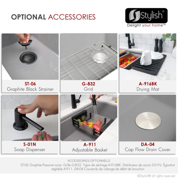 Stylish 32'' Canmore Kitchen Sink, product view 12