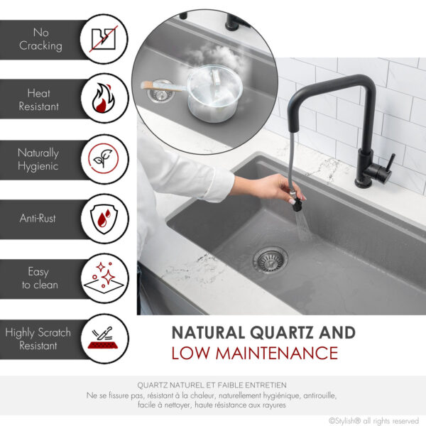 Stylish 32'' Canmore Kitchen Sink, product view 3