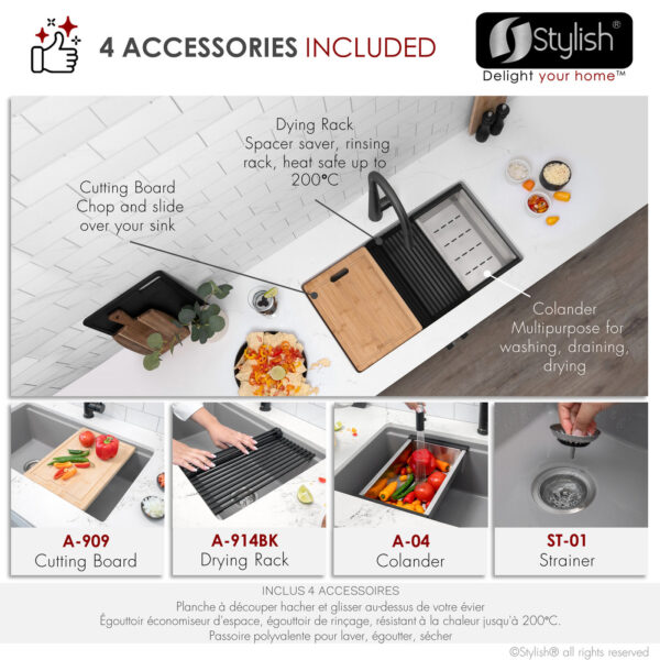 Stylish 32'' Canmore Kitchen Sink, product view 8