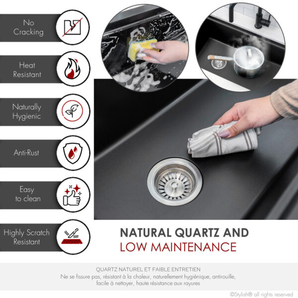 Stylish 32'' Canmore Kitchen Sink, product view 3