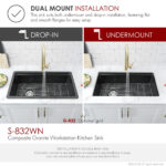 Stylish 32'' Canmore Kitchen Sink, product view 6