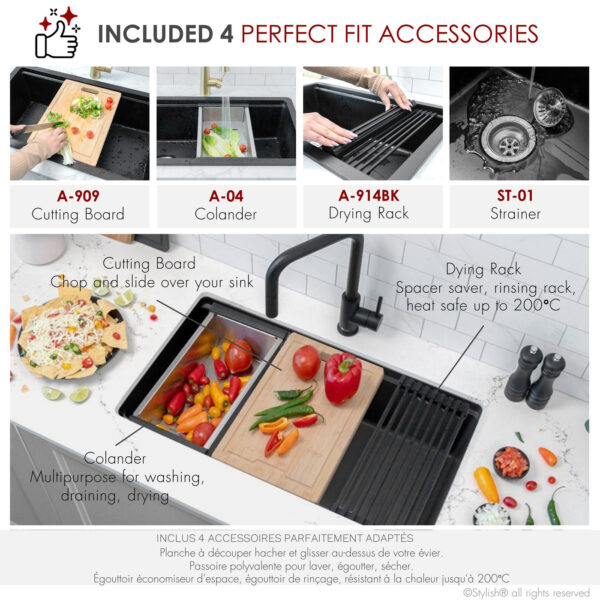 Stylish 32'' Canmore Kitchen Sink, product view 8