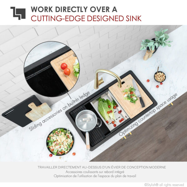 Stylish 32'' Canmore Kitchen Sink, product view 9