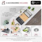 Stylish 33'' Banff Kitchen Sink, product view 6