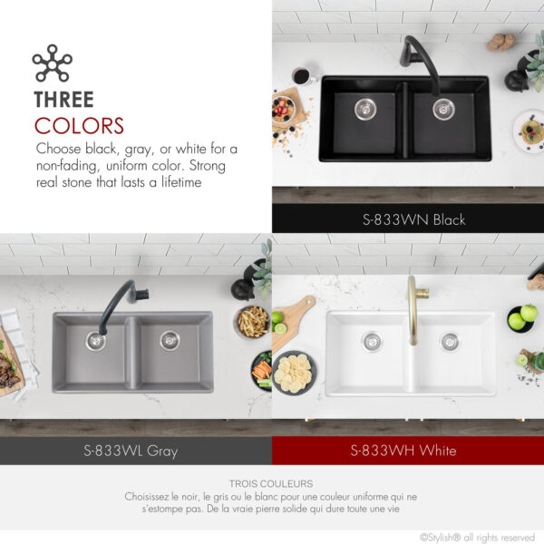 Stylish 33'' Banff Kitchen Sink, product view 9