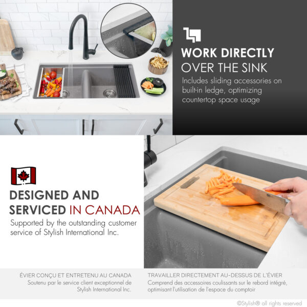 Stylish 33'' Banff Kitchen Sink, product view 10