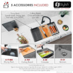 Stylish 33'' Banff Kitchen Sink, product view 6