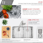 Stylish Luxury Basket Strainer Sink Strainer, product view 7