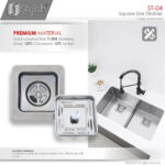 Stylish Square Strainer Sink Strainer, product view 3