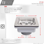 Stylish Square Strainer Sink Strainer, product view 6