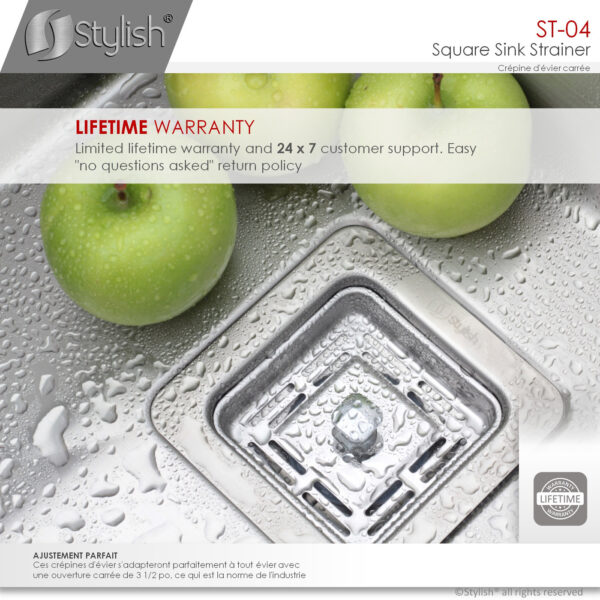 Stylish Square Strainer Sink Strainer, product view 8
