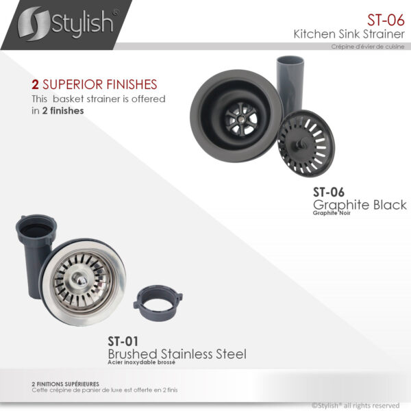 Stylish Black Strainer Sink Strainer, product view 9