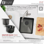 Stylish Black Luxury Basket Strainer Sink Strainer, product view 3