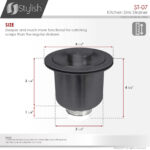 Stylish Black Luxury Basket Strainer Sink Strainer, product view 6