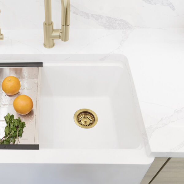 Stylish Brushed Gold Strainer Sink Strainer, product view 2