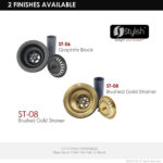 Stylish Brushed Gold Strainer Sink Strainer, product view 9
