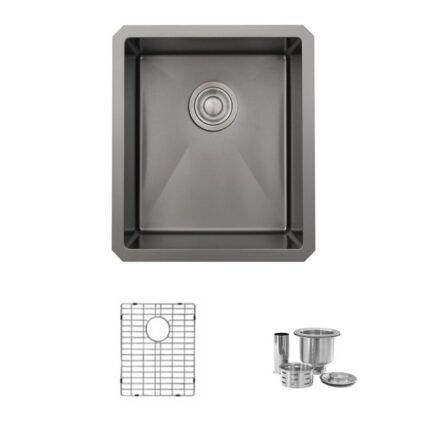 16 inch graphite black stainless steel kitchen sink