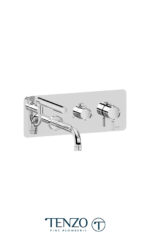 Wall mount tub faucet with retractable hose Alyss chrome