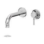 Wall mount lavatory faucet Alyss chrome with (overflow) drain