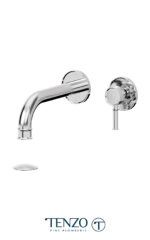 Wall mount lavatory faucet Alyss chrome with (overflow) drain