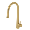 Single-handle kitchen faucet Aviva with pull-down & 2-Function hand shower brushed gold