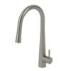 Single-handle kitchen faucet Aviva with pull-down & 2-Function hand shower brushed stain. Steel