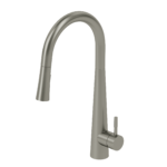 Single-handle kitchen faucet Aviva with pull-down & 2-Function hand shower brushed stain. Steel