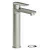 Delano single hole tall lavatory faucet brushed nickel with (overflow) drain