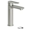 Delano single hole tall lavatory faucet brushed nickel with (overflow) drain