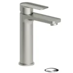 Delano single hole tall lavatory faucet brushed nickel with (overflow) drain
