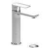 Delano single hole tall lavatory faucet chrome with (overflow) drain