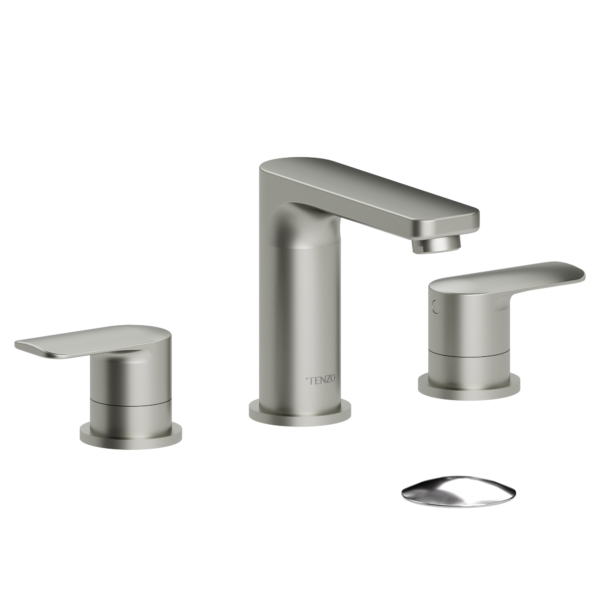 Delano 8in lavatory faucet brushed nickel with (W/O overflow) drain