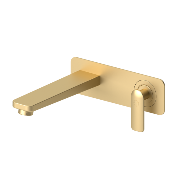 Wall mount lavatory faucet Delano brushed gold with (W/O overflow)