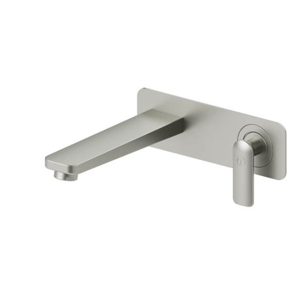 Wall mount lavatory faucet Delano brushed nickel with (W/O overflow)