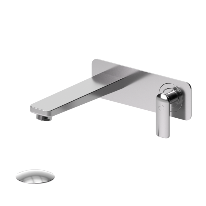Wall mount lavatory faucet Delano chrome with (overflow) drain