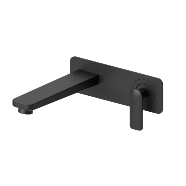 Wall mount lavatory faucet Delano matte black with (W/O overflow)