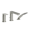 Deck mount 3 pcs tub filler Delano brushed nickel