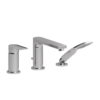 Deck mount 3 pcs tub filler Delano chrome