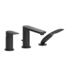 Deck mount 3 pcs tub filler Delano matte black