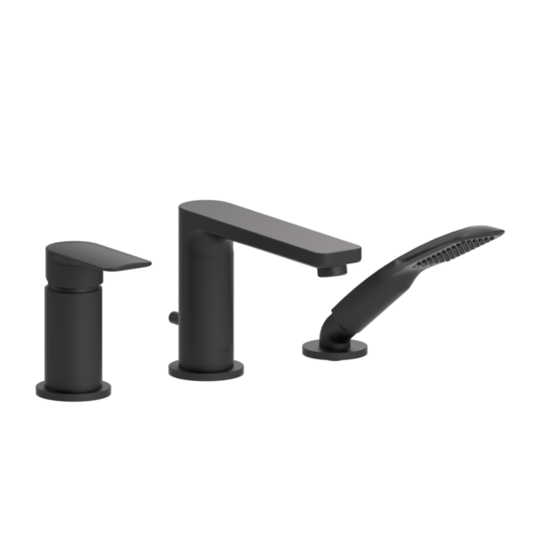 Deck mount 3 pcs tub filler Delano matte black