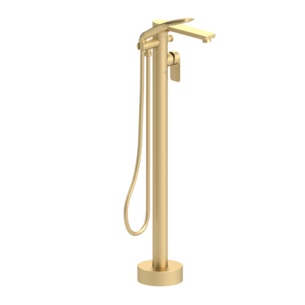 Delano floor mount 3 pcs tub filler brushed gold