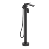 Delano floor mount tub filler matte black