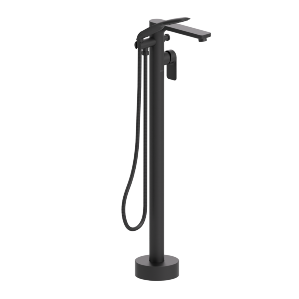 Delano floor mount tub filler matte black