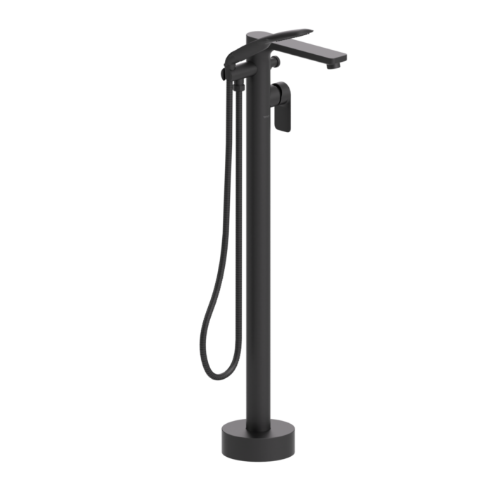 Delano floor mount tub filler matte black