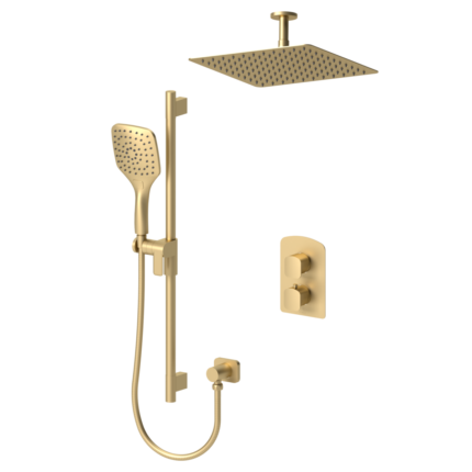 Delano T-Box kit 2 functions pres bal brushed gold finish