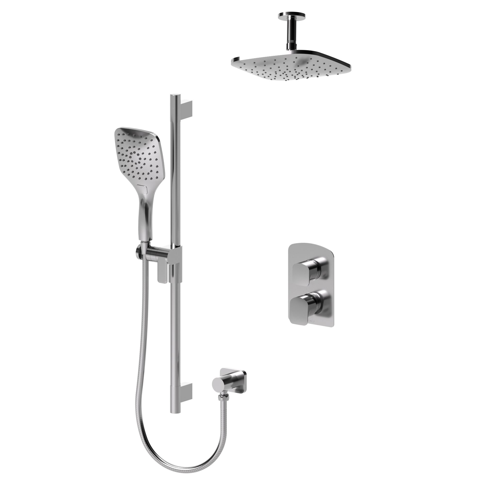 Delano T-Box kit 2 functions pres bal chrome finish