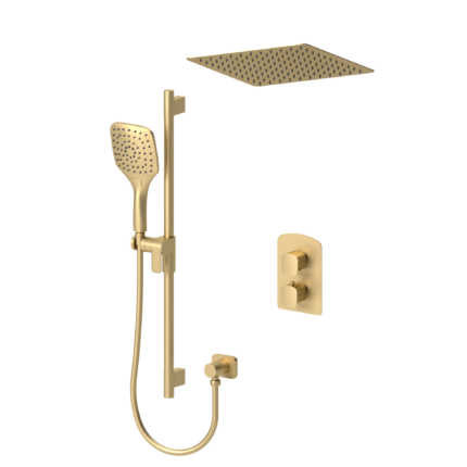 Delano T-Box kit 2 functions pres bal brushed gold finish